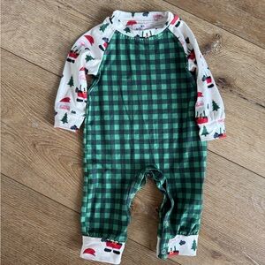 🩵Pete + Lucy Hello Santa Boys Romper